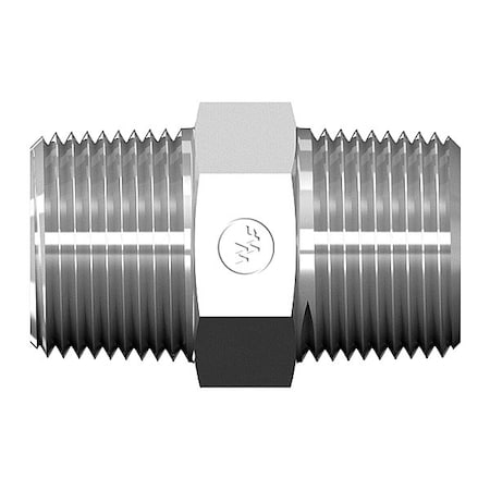 World Wide Fittings Male Pipe to Male Pipe Hex Nipple 3069X08X02